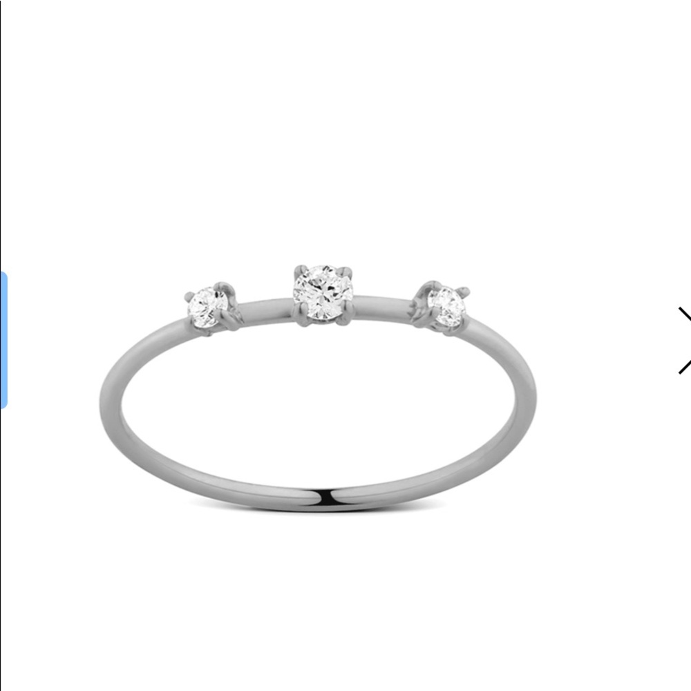 🚫SOLD🚫 LANA Jewelry Solo 3 Diamond Wire Ring, White Gold